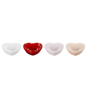 Set of 4 Mini Stoneware Heart Bowls