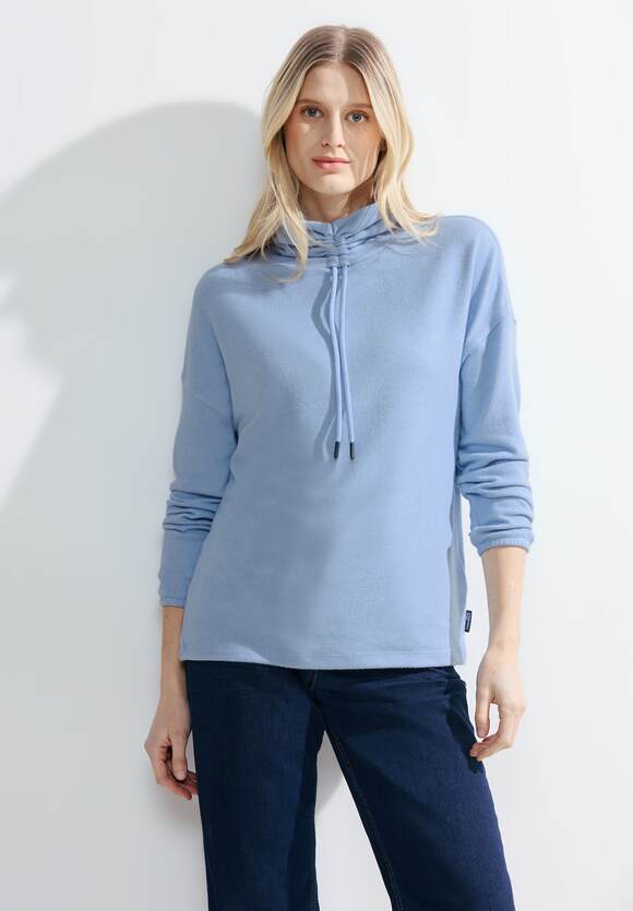 Cosy Collar Shirt - Tranquil Blue Melange