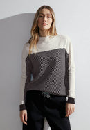 Cosy Herringbone Turtle Neck - Black