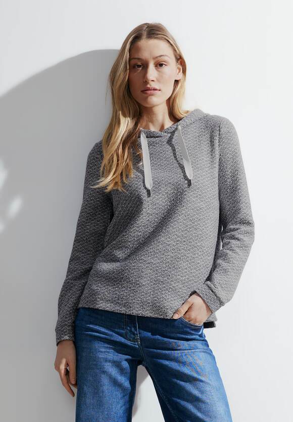 Boucle Hoody Shirt - Casual Denim Blue