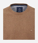Round Neck Jumper - Camel Brown