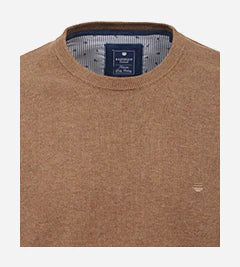 Round Neck Jumper - Camel Brown