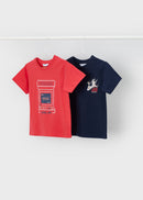 2 Pack T-Shirts Set - Tomato