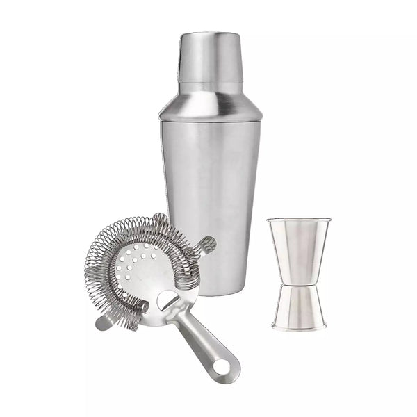 3-Piece Stainless Steel Cocktail Shaker Set