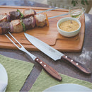 2piece Carving Set with Wooden Handles