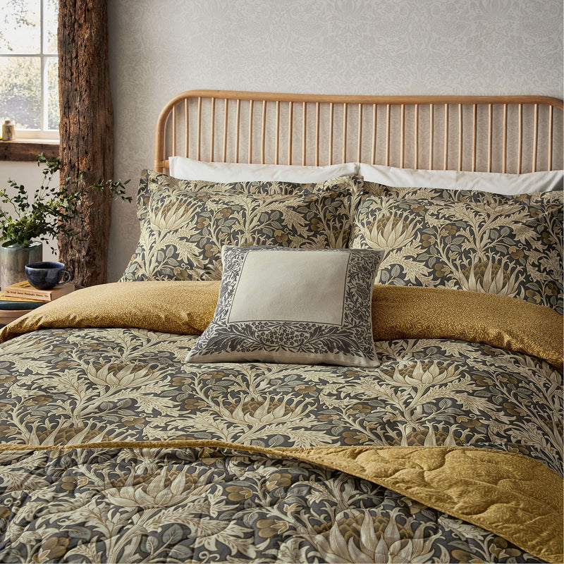 Artichoke Duvet Cover Set - Charcoal