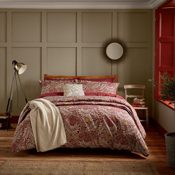 Larkspur Duvet Cover Set - Red