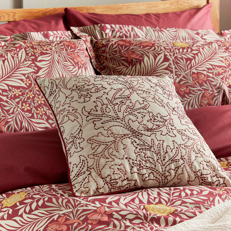 Larkspur Duvet Cover Set - Red