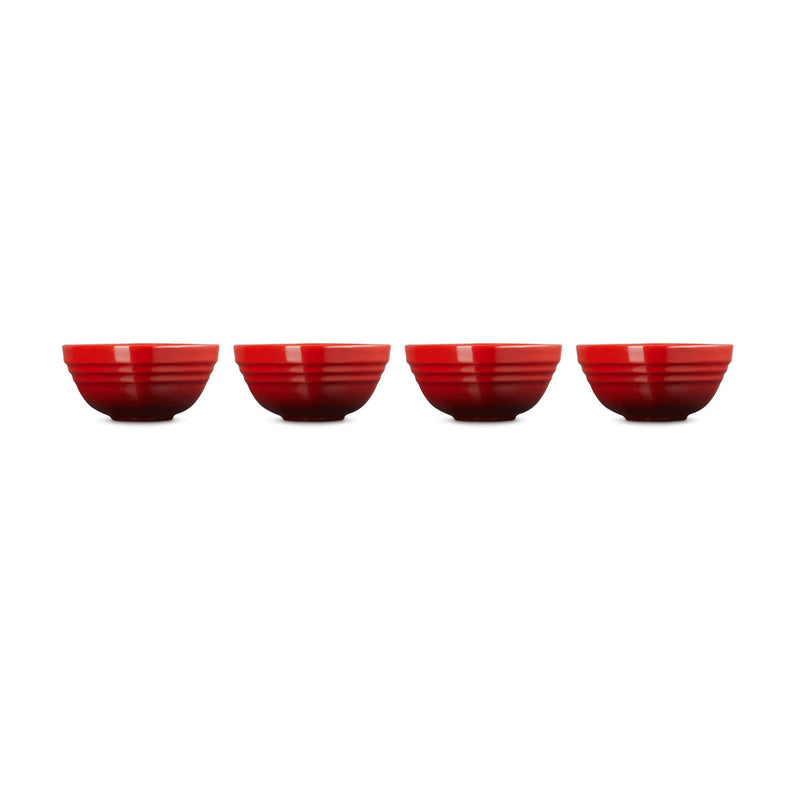 Set of 4 Mini Heart Bowls - Cerise