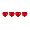Set of 4 Mini Heart Bowls - Cerise