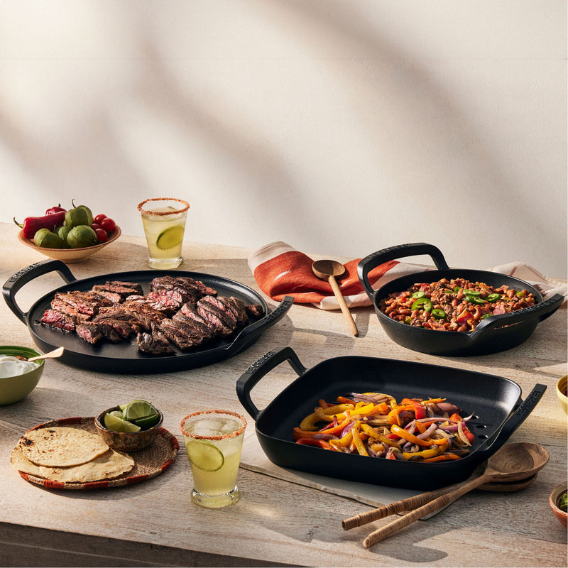 Cast Iron Outdoor Collection Round Skillet 25cm Matte Black  
