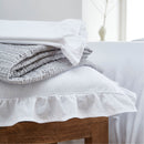 Cassia Frill Duvet Cover Set - White