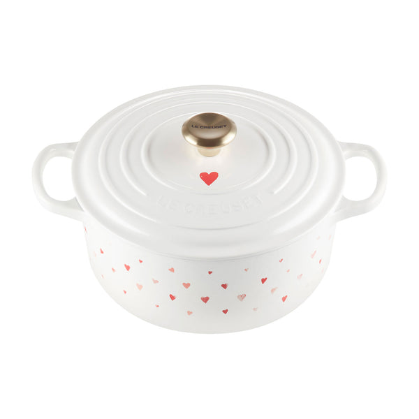 Signature Cast Iron Round Casserole 22cm - Hearts