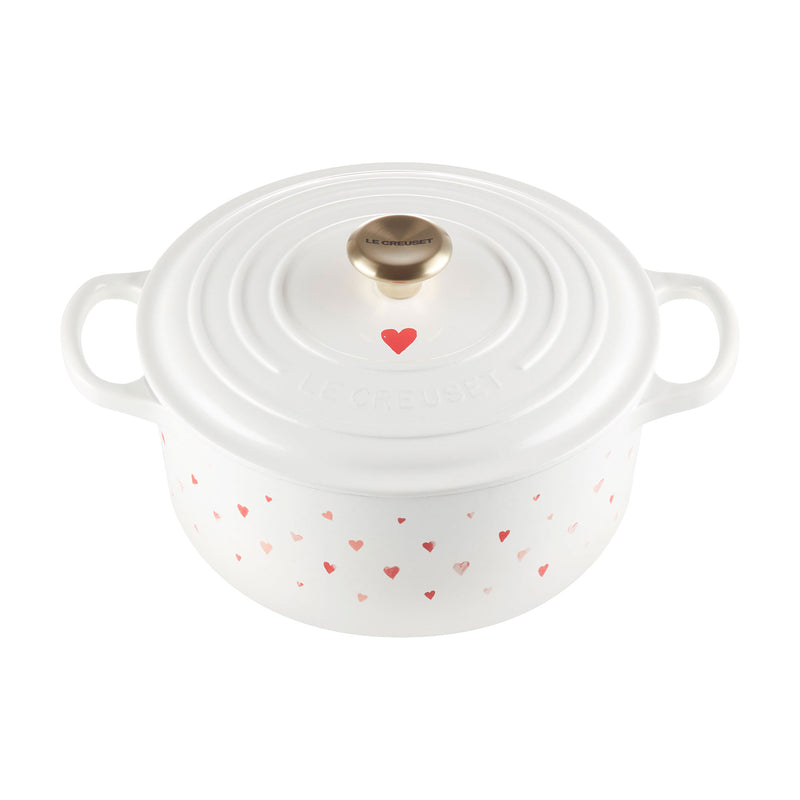 Signature Cast Iron Round Casserole 22cm - Hearts