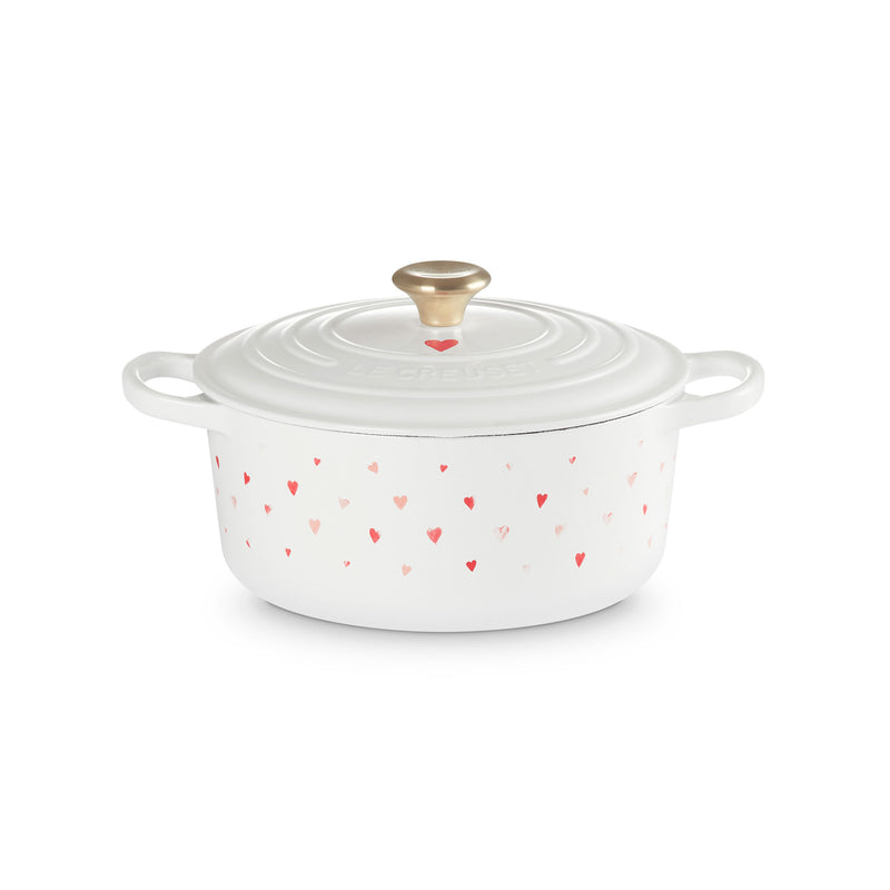 Signature Cast Iron Round Casserole 22cm - Hearts