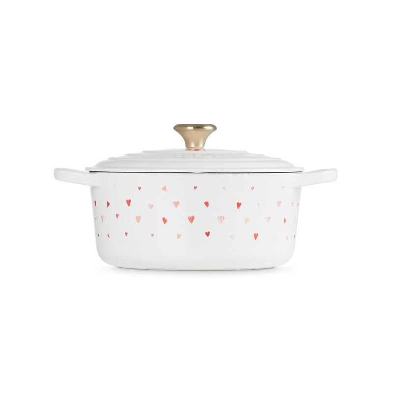 Signature Cast Iron Round Casserole 22cm - Hearts