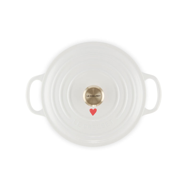 Signature Cast Iron Round Casserole 22cm - Hearts