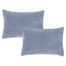Attica Velvet Pillow Sham Pair - Blue