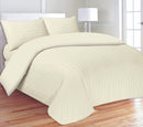 200 Thread Count Striped Duvet Cover Set - Cream