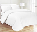 200 Thread Count Striped Duvet Cover Set - White