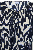 Karol Blouse - Navy & Cream