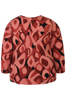 Lexie V-Neck Blouse - Rust