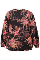 Loren Floral Blouse - Black Print
