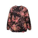 Loren Floral Blouse - Black/brown Print