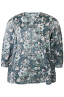 Lucie Floral Blouse - Mint Floral