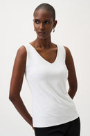 Classic V Neck Cami - Vanilla