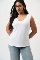 Classic V Neck Cami - Vanilla