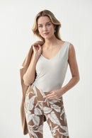 Classic V-Neck Cami - Moonstone
