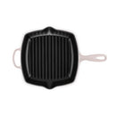 26cm Signature Cast Iron Square Grillit - Shell Pink