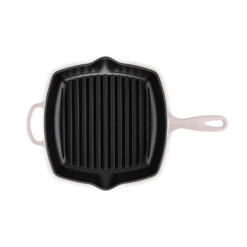 26cm Signature Cast Iron Square Grillit - Shell Pink