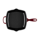 26cm Signature Cast Iron Square Grillit - Garnet