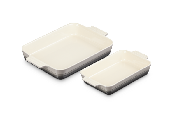 Set of 2 Rectangular Dishes 25 & 32cm - Flint
