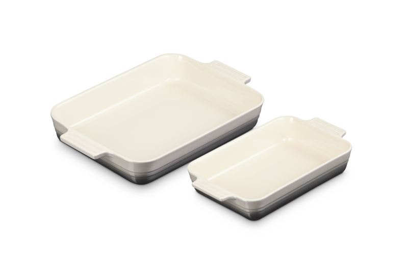 Set of 2 Rectangular Dishes 25 & 32cm - Flint