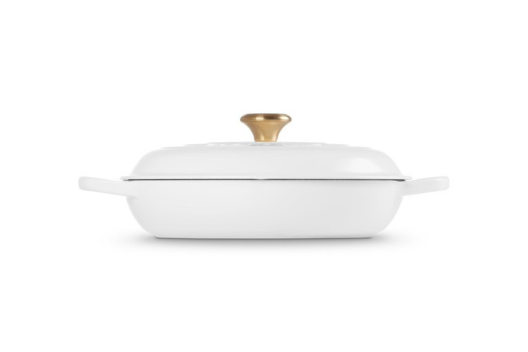 Signature Cast Iron Shallow Casserole 30CM - White