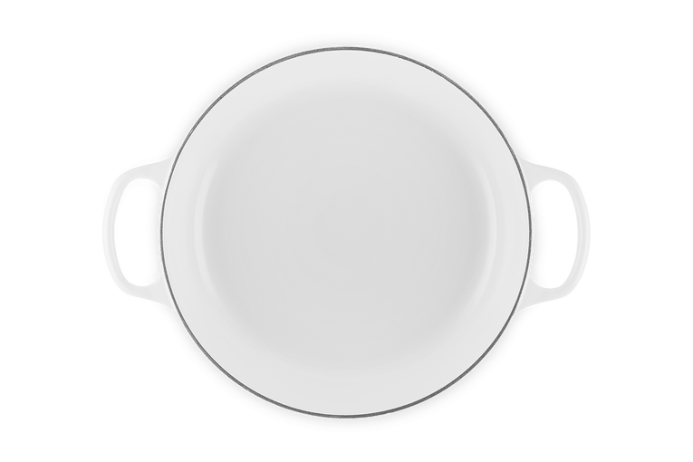 Signature Cast Iron Shallow Casserole 30CM - White