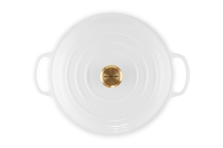 Signature Cast Iron Shallow Casserole 30CM - White