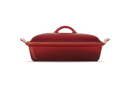Stoneware Rectangular Lidded Dish 33CM - Cerise