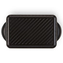 32cm Cast Iron Rectangular Grill - Satin Black