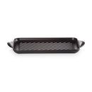 32cm Cast Iron Rectangular Grill - Satin Black