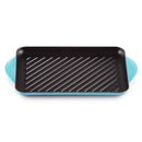 32cm Cast Iron Rectangular Grill - Teal