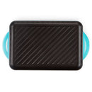 32cm Cast Iron Rectangular Grill - Teal