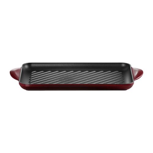 32cm Cast Iron Rectangular Grill - Garnet