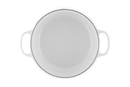 Signature Cast Iron Round Casserole - White