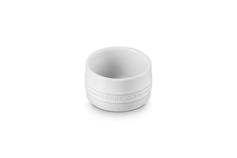 Stackable Stoneware Ramekins - White