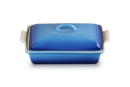 Stoneware Rectangular Lidded Dish 33CM - Azure