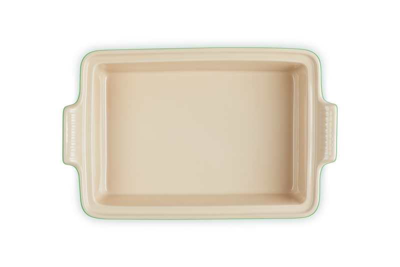 Stoneware Rectangular Lidded Dish 33CM - Bamboo